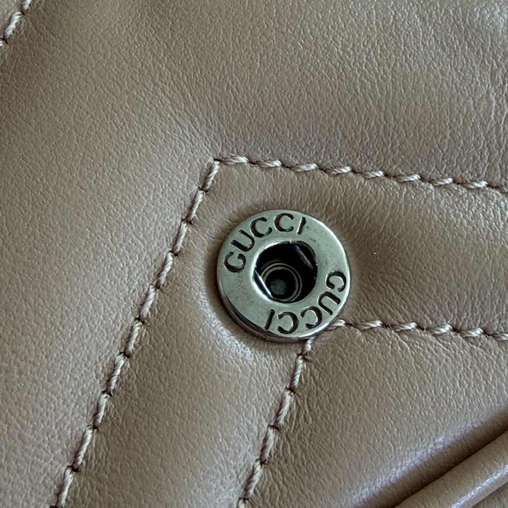 NWT Authentic Gucci GG Marmont Matelassé Super Mini Bag - Tone-on-Tone Hardware - Picture 9 of 11